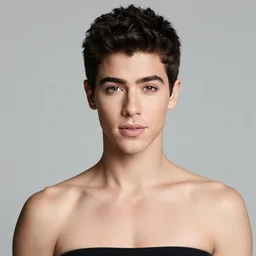 kevin jonas as a woman, portrait photography, studio lighting