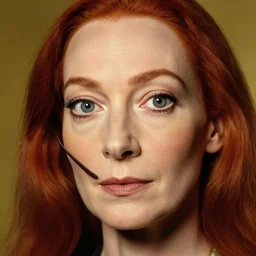 beautiful redhead woman, Portrait, Closeup, salvador dali