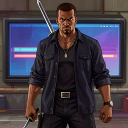 guts the black swordsman ( from berserk ) in the gta v loading screen, masterpiece, 8 k, 4 k, art by stephen bliss