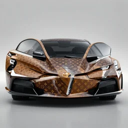 toyota prius louis vuitton monogram luxury design digital product concept art render 3 d detailed