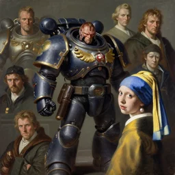 full character portrait max mad cyberpunk warhammer 4 0 k, medic sapper not the girl with the pearl earring character design, painting by gaston bussiere, katsuya terada, nc wyeth, greg rutkowski, craig mullins, vermeer, frank frazetta, mucha, tom of finland, trending on artstation, jeffery catherine jones
