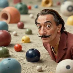 random objects of different shapes, sizes and colors in a surreal dreamscape environment by salvador dali, highly detailed, 3 d render, vray, octane, realistic outdoor lighting, photorealistic
