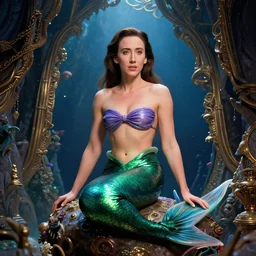 nicholas cage starring in the little mermaid, fairy tale, stunning, surrounding cinematic light, hyper detailed, ornate and intricate, 4 k cinematic octane render