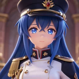 reis gremory as an anime girl with a military uniform, by range murata, ross tran, artisanal art, magical trending on artstation, volumetric lighting, cute - fine - face, intricate detail, by murata range, octane render