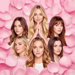 pink petals with a ahape of a wonderful aubrey plaza and christina ricci and sarah hyland and mila kunis and olivia newton john, intricate, elegant, highly detailed, wonderful eyes, sweet, digital painting, artstation, concept art, smooth, sharp focus, illustration, art by artgerm and greg rutkowski and concept art
