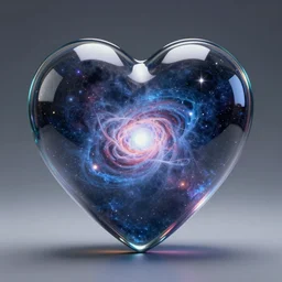the universe contained in a heart shaped glass cosmic 8 k