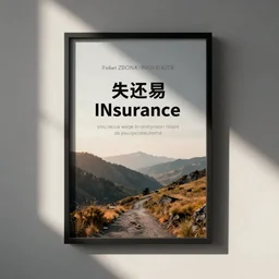 modern ad poster advertising an insurance or something, chiaroscuro, studio lighting