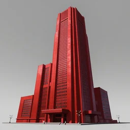 Concept Art Sketch of neo-Tokyo Maximum Security Bank, in the Style of Akira, Syndicate Corporation, Anime, Dystopian, Highly Detailed, Red Skyscraper, Helipad, Special Forces Security, Giant Crypto Vault, Docks, Shipping Containers of Money, Helicopter Drones, 19XX :2 Akira Movie style : 8