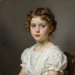 Painting of a young girl by William Adolphe Bouguereau. Extremely detailed. 4K. Award winning.