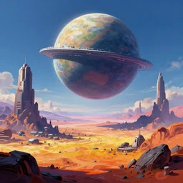 Star Wars Allien Planet Landscape Concept Art, futuristic, sci-fi, vibrant colors, 8k photorealistic, HD, high details, trending on artstation