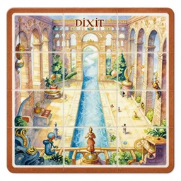 dixit card!!!!, tiled room squared waterway, aqueducts, fantasy. intricate, amazing composition, colorful watercolor, by ruan jia, by maxfield parrish, by marc simonetti, by hikari shimoda, by robert hubert, by zhang kechun, illustration, gloomy