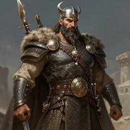kurdish viking king, highly detailed, digital painting, artstation, award winning art, sharp focus, incredibly strong and tall
