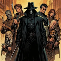 plague doctor, comic book texture, 4 k asymmetrical portrait, frank miller, jamie hewlet, ashley wood, tom lovell, mike mignola, trending on artstation, norman saunders, will eisner, 4 k