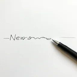 continuous single line contour - drawing of neo matrix, pen on white paper