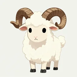 sheep fursona with exquisite horns. clean cel shaded vector art. minimalist illustration art by lois van baarle, artgerm, helen huang, by makoto shinkai and ilya kuvshinov, rossdraws