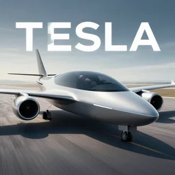 a plane designed by Tesla, Inc. Promotional photo