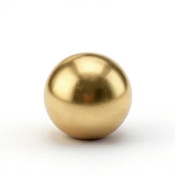 brass chocolate truffle, clean 3d render, octane render, isolated on a pure white background, centered, entire object in frame, sharp focus, soft studio lighting