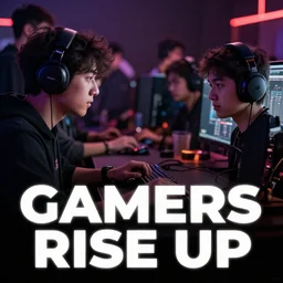 gamers rise up | bottom text