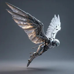photorealistic 3 d render of a cybernetic wing, unreal engine, 3 d, vray, raytracing, featured on artstation, octane render, volumetric lighting