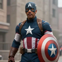 film still of Samuel L Jackson as Captain America in new Avengers film