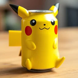 soda can in the shape of pikachu, photo
