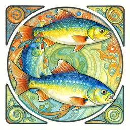 koi fish, by artgerm, cushart krenz, greg rutkowski, mucha. art nouveau. gloomhaven, swirly vibrant ripples, gaudy colors, sharp edges. ultra clear detailed. 8 k. elegant, intricate, octane render