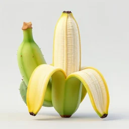 An opened banana looking like a cactus