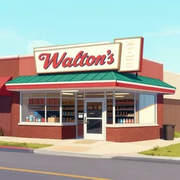 Walton's five and dime, Bentonville Arkansas, digital art