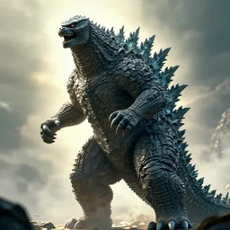 godzilla as an alien, photorealistic, octane render, 3D, hard backlight, must be like the picture of the day, masterpiece, epic, stunning, gorgeous