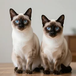 crossbreed of an abyssian cat and a siamese cat, photo