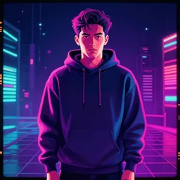vector bulma in hoodie, portrait, vaporwave, synthwave, neon, vector graphics, cinematic, volumetric lighting, f 8 aperture, cinematic eastman 5 3 8 4 film