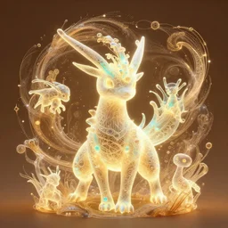 ( grass type pokemon ), creature creature in a alaska, warm tones, bioluminescent bioluminescent translucent translucent : by michal karcz, daniel merriam, victo ngai and guillermo del toro : ornate, dynamic, particulate, intricate, elegant, highly detailed, centered, artstation, smooth, sharp focus