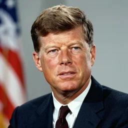 portrait of john f kennedy, 7 0 years old. 1 5 mm lens. dignifying - 9