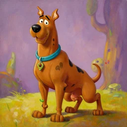Scooby Doo oil painting
