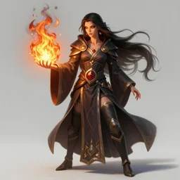 Hearthstone official professional art. A sorceress, wearing a robe casting a fire ball. Hidden eyes. Insanely coherent physical body parts (face, arms, legs, hair, eyes, pupil, eye white). Full body realistic, sharp focus, 8k high definition, insanely detailed, intricate, elegant, smooth, sharp focus, illustration, ArtStation