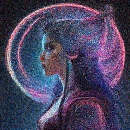Maya Ali as a mage, side profile portrait, neon, fibonacci, insane, intricate, highly detailed, digital painting, artstation, concept art, smooth, sharp focus, illustration, Unreal Engine 5, 8K, art by artgerm and greg rutkowski and alphonse mucha