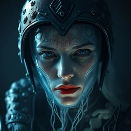 hyperrealistic mixed media image of skyrim armor made of jellyfish, stunning 3 d render inspired art by greg rutkowski and xiang duan and thomas eakes, perfect facial symmetry, flesh texture, realistic, highly detailed attributes and atmosphere, dim volumetric cinematic lighting, 8 k octane detailed render, post - processing, masterpiece,
