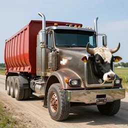 bull hauler freight diesel, 4k, hyper detailed