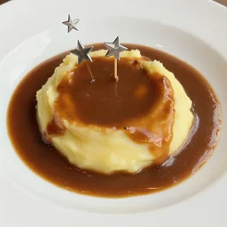 brown gravy, mashed potatoes, Michelin star, award winning