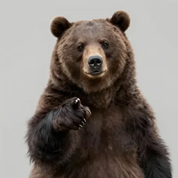 smoky the bear pointing and smirking, portrait, masterpiece digital art illustration