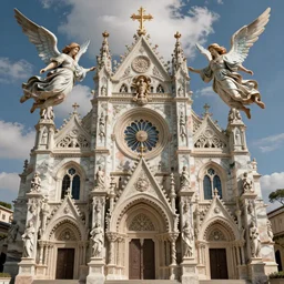 beautiful ornate heavenly marble rococo cathedral, by hieronymus bosch, fine art, macro, 4 k, ultra - hd, angelic, insanely detailed and intricate, hypermaximalist, elegant, ornate, hyper realistic, super detailed,