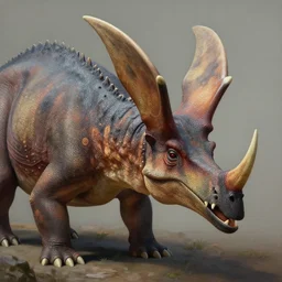 portrait of styracosaurus. intricate detail, high quality, digital painting, hyperrealistic, by gaston bussiere, j. c. leyendecker, craig mullins