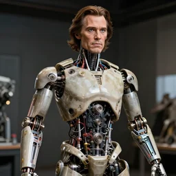 animatronic Christian Bale, exposed mechanics, photo, Stan Winston studios, detailed, 4k
