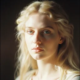 close up portrait of a goddess klotho, by trent parke, grossly overexposed, old film overlay