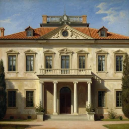 high detail outside mansion by Michelangelo Merisi da Caravaggio