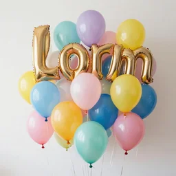 lorem ipsum party balloons