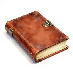 leather bound grimoire tome with metal latches art by kay nielsen and walter crane, illustration style, watercolor