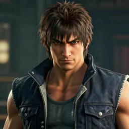 a videogame still of Aaron Carter in Tekken 7, portrait, 40mm lens, shallow depth of field, close up, split lighting, cinematic
