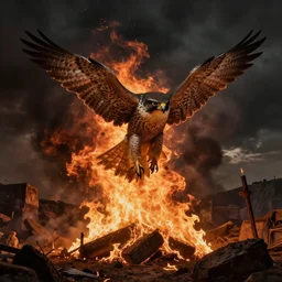 falco lombardi burning in hell by fransisco goya