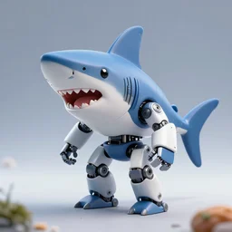 a robot shaped like a shark